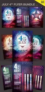 CreativeMarket - July 4th & Memorial Day Flyer Bundle