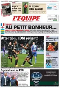 L'Equipe du Samedi 03 Décembre 2011