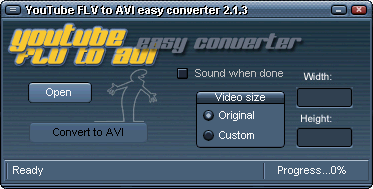 YouTube FLV to AVI easy converter ver.2.1.3