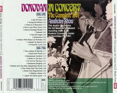 Donovan - Donovan In Concert (The Complete 1967 Anaheim Show) (2006)