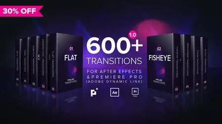 Pixelland transitions Pack - Project for After Effects (VideoHive)