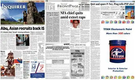 Philippine Daily Inquirer – September 27, 2014