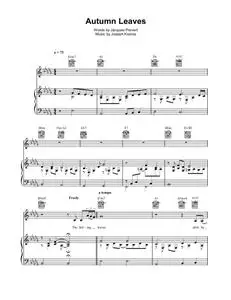 Traditional - Autumn Leaves Piano Sheet Music