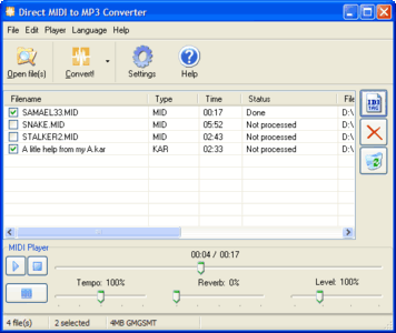 Direct MIDI to MP3 Converter 1.2 