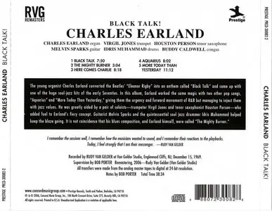Charles Earland - Black Talk! (1969) {RVG Prestige PRCD-30082-2 rel 2006}