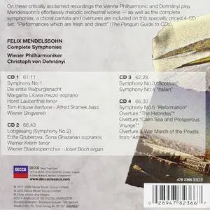 Wiener Philharmoniker, Christoph von Dohnanyi - Mendelssohn: The Complete Symphonies (2010) (Repost)