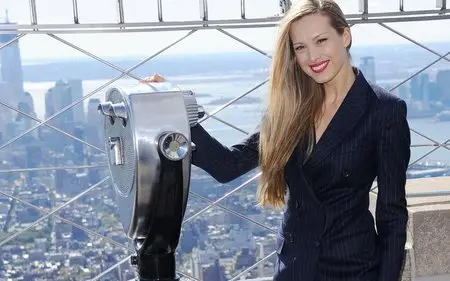 Petra Nemcova at the Empire State Building in NYC October16, 2012