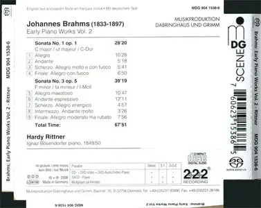 Johannes Brahms - Hardy Rittner - Early Piano Works Vol.2 [SACD 2008]
