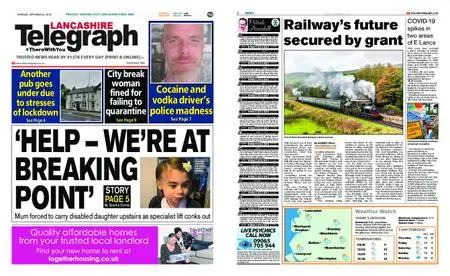 Lancashire Telegraph (Blackburn, Darwen, Hyndburn, Ribble Valley) – September 24, 2020