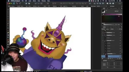 Original Character from Ruff Sketch to Vector Drawig in Affinity Designer