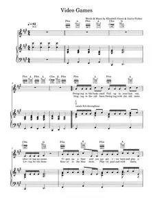 Video Games - Lana Del Rey (Piano-Vocal-Guitar (Piano Accompaniment))