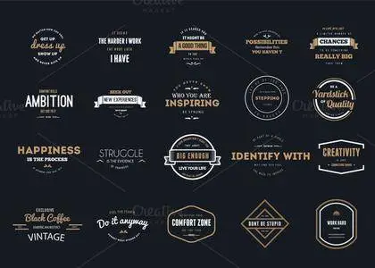 CreativeMarket - 20 Typography Labels