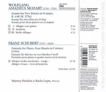 Murray Perahia, Radu Lupu - Mozart: Sonata for 2 Pianos, Schubert: Fantasia for Piano 4 Hands (1992)