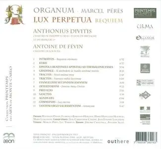 Marcel Pérès, Ensemble Organum - Antonius Divitis, Antoine de Févin: Lux Perpetua - Requiem (2012)