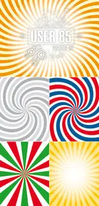 Sun Retro Burst Vector