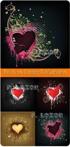 Heart on Grunge Background