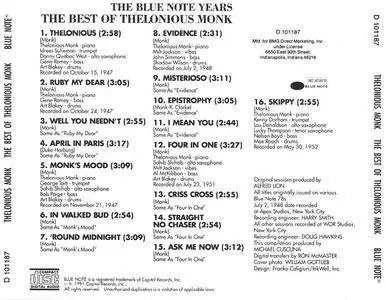 Thelonious Monk - The Best Of... (1991) {Blue Note}