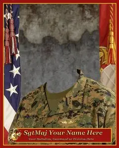 USMC Sergeant Major Photoshop Template [psd]