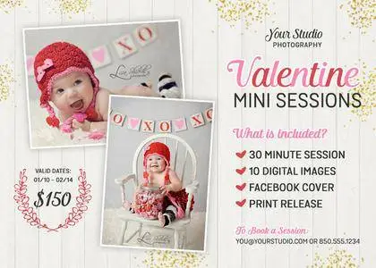 CreativeMarket - Valentine Photography Marketing PSD