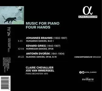 Claire Chevallier & Jos van Immerseel - Dvořák, Grieg & Brahms: Music for Piano Four Hands (2017)
