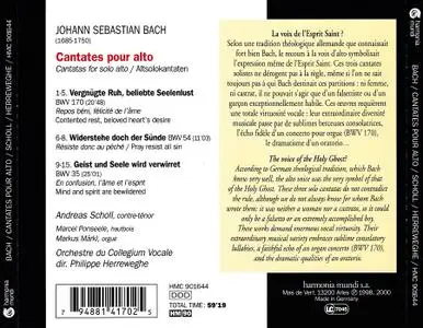 Andreas Scholl, Philippe Herreweghe, Collegium Vocale - Johann Sebastian Bach: Cantates pour alto BWV 170, 54, 35 (2000)