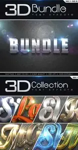 GraphicRiver 3D Collection Text Effects Bundle