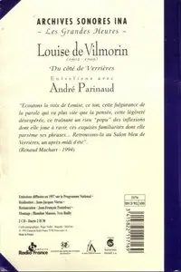 Louise de Vilmorin - Du côté de Verrières