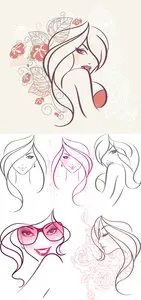 Woman Face Vector