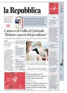 la Repubblica - 22 Ottobre 2018