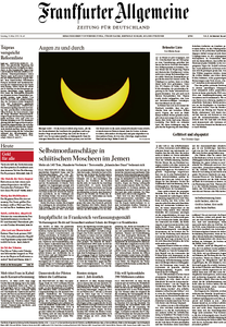 Frankfurter Allgemeine Zeitung vom Samstag, 21. März 2015