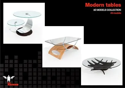 10ravens 3D Models collection 004 Modern tables 01