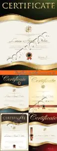 Certificate template vector set 29