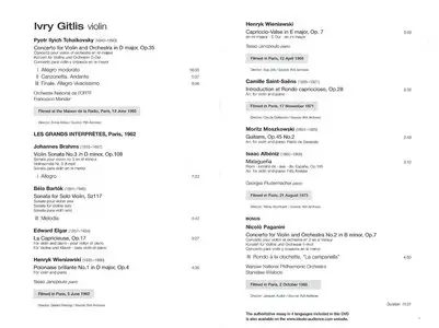 Ivry Gitlis plays Tchaikovsky, Brahms, Bartok, Elgar, Wieniawski, Saint-Saens, Moszkowski, Albeniz, Paganini (2007)
