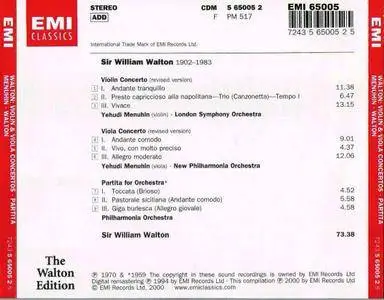 Yehudi Menuhin, Sir William Walton - Walton: Violin & Viola Concertos, Partita (1994)