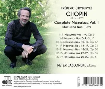 Peter Jablonski - Frédéric Chopin: Complete Mazurkas, Vol.1 (2022)