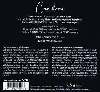 Tabea Zimmermann, Javier Perianes - Cantilena (2020)