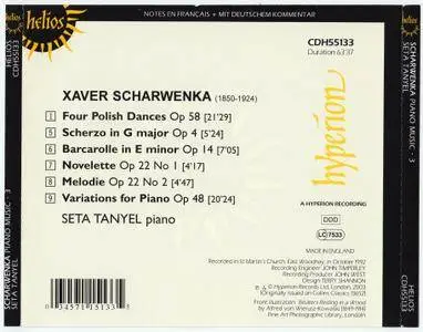 Franz Xaver Scharwenka - Piano Music Vol.3 - Seta Tanyel (2002) {Hyperion-Helios CDH55133 rec 1992}