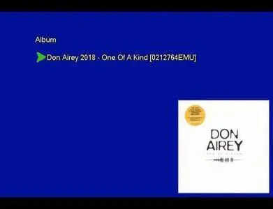 Don Airey - One Of A Kind (2018) [Vinyl Rip 16/44 & mp3-320 + DVD]