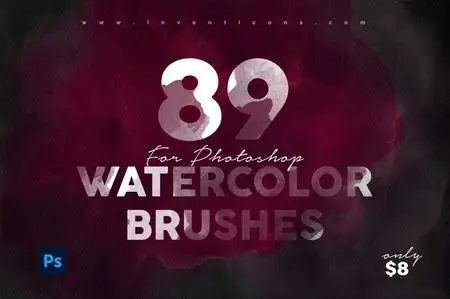 89 Watercolour photoshop Brushes