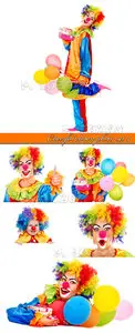 Cheerful clown photo set 4