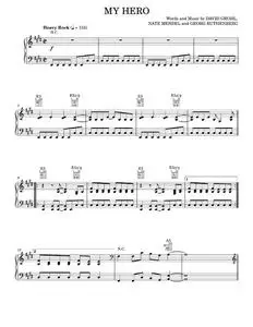 My hero - Foo Fighters (Piano-Vocal-Guitar)