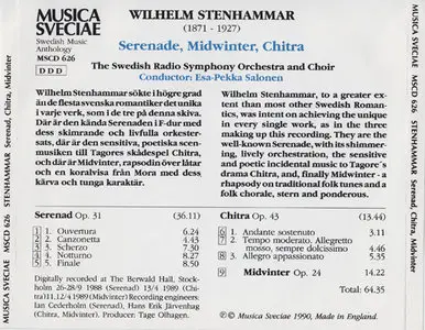 Wilhelm Stenhammar - The Swedish RSO and Choir - Serenad, Midwinter, Chitra (1990)
