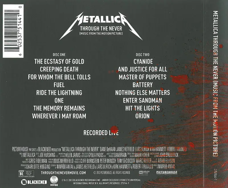 Переводы песен металлика на русский. Metallica through the never album. Metallica the Memory remains. Треклист Metallica альбом. Metallica through the never (LP) обложка альбома.