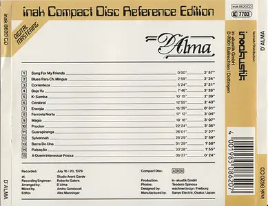 D'Alma - D'Alma (A Quem Interessar Possa) (1979, 1986, in-akustik # inak 8620 CD) [RE-UP]