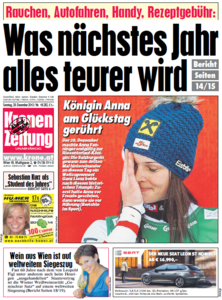 Kronen Zeitung, 29. Dezember 2013