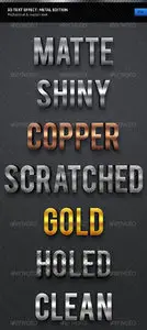GraphicRiver 3D Text Effect: Metal Edition