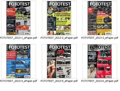 Fototest Spiegelreflex Digital Magazin Jahrgang 2013 Full Year Edition