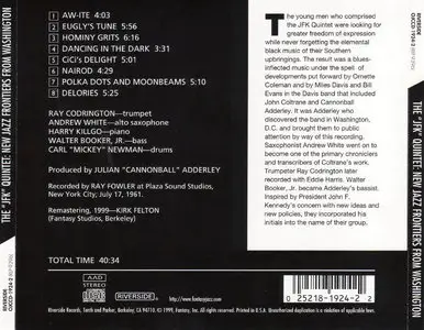 The "JFK" Quintet - New Jazz Frontiers From Washington (1961) {Prestige OJCCD-1924-2 rel 1999}