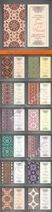 Vintage decorative invitation cards Islam Arabic vector