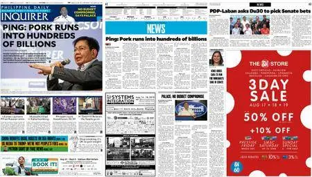 Philippine Daily Inquirer – August 17, 2018